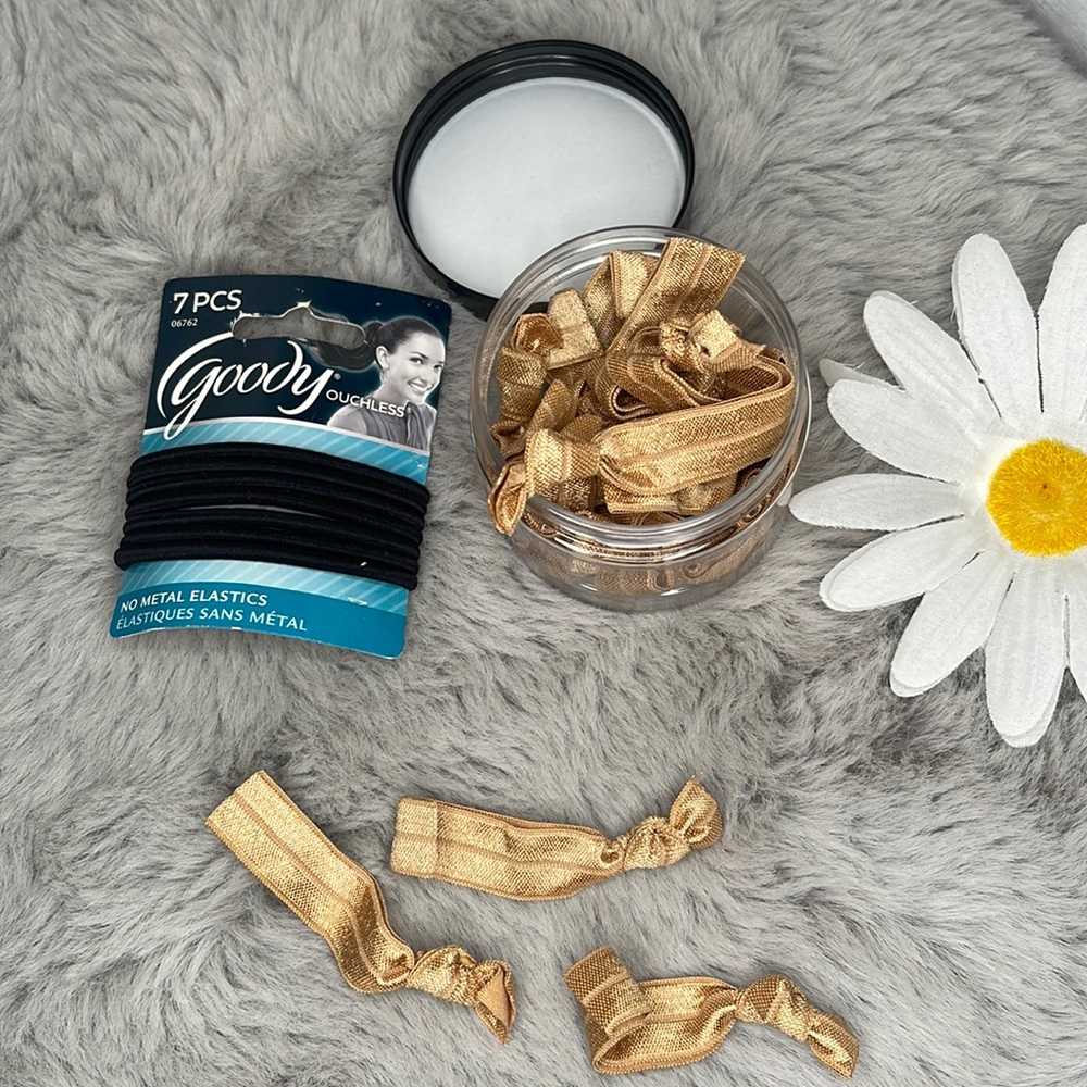 Hair Ties, Black & Beige